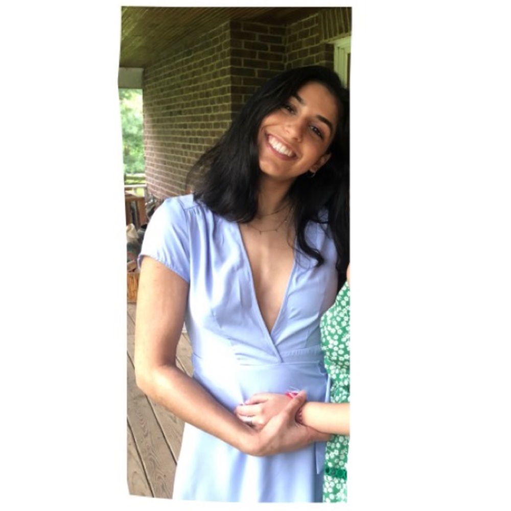Light Blue Wrap Dress - Picture 3 of 5